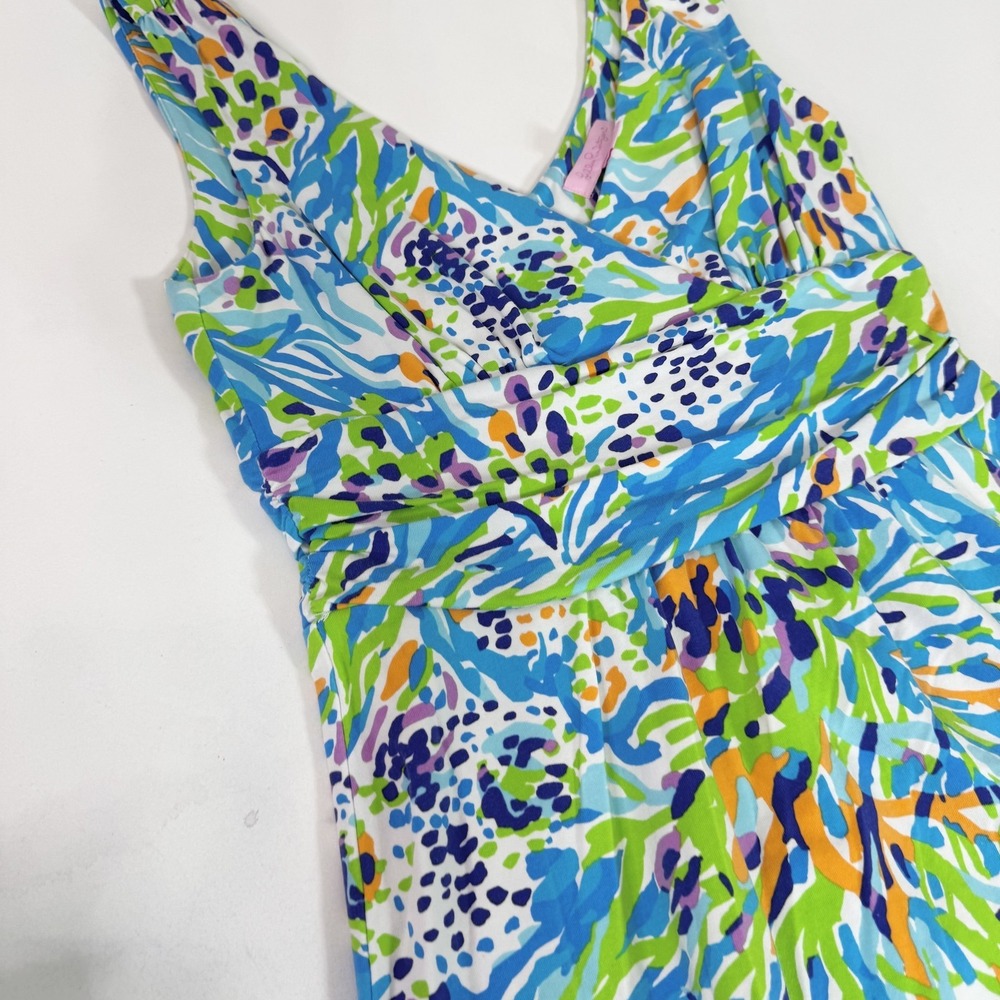 Lilly Pulitzer Dress Womens Small Sleeveless V Neck Floral Print Sundress Summer - Picture 2 of 9